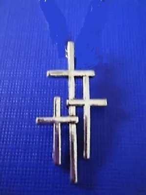 925 STERLING Silver 18  Necklace JESUS GOD CROSS CRUCIFIX Charm Small Female • $16.88