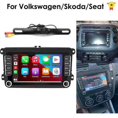 $102.99 • Buy For VW Golf MK5 RCD330 B6 7  CarPlay Android Car Stereo Radio With Backup Camera