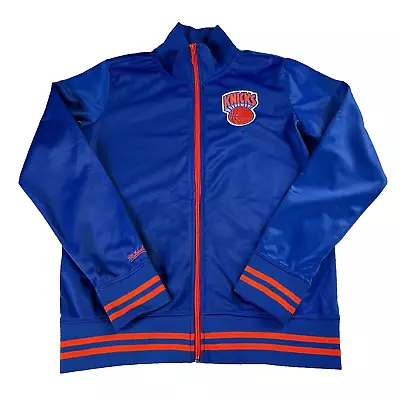 Mitchell & Ness NY Knicks Women's Full Zip Jacket Blue Size Large • $29.85