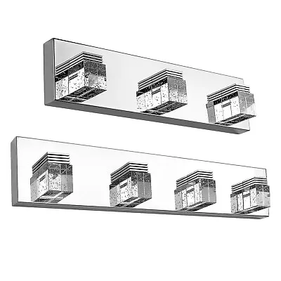 Modern Square Crystal LED Lamp Bathroom Vanity Light Luxury Wall Light Fixtures • $43.99