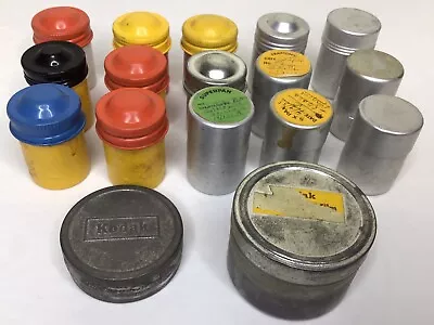 Lot Of 17 Vintage Metal Film Canisters Kodak & Others Some With Film • $24.99