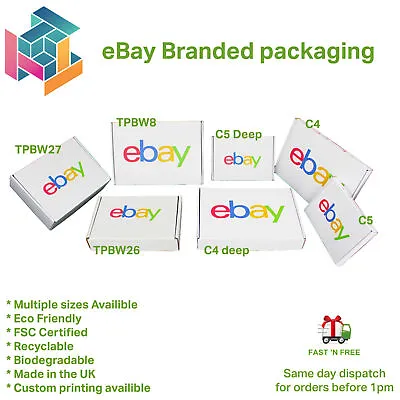 EBay Branded Packaging Small Cardboard Box Royal Mail Small Parcel Large Letter • £117.60
