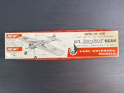 VTG Li'l Jumpin' Bean Airplane Model Carl Goldberg Kit Box Decals Papers Only • $20