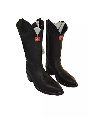 Tony Lama Mens Black Leather Western Boots Size 9 D • $150