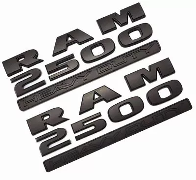 2x OEM HEAVY DUTY Emblem RAM2500 Badges 3D For RAM 2500 Genuine Matte Black • $49.25
