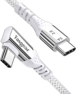 $19.99 • Buy 100W USB C To USB-C 2.0 Cable 6Ft/1.8M 5A PD Fast Charge Type C Cable Right Angl