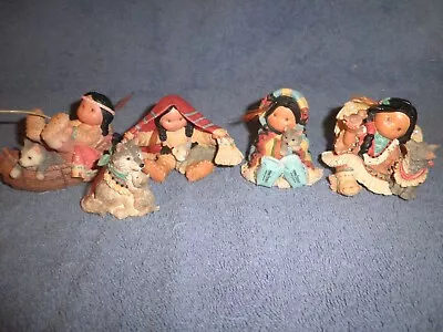 Enesco Friends Of The Feather Minnetonka Lot Of 5 Wolf Wolves Native American • $79.99