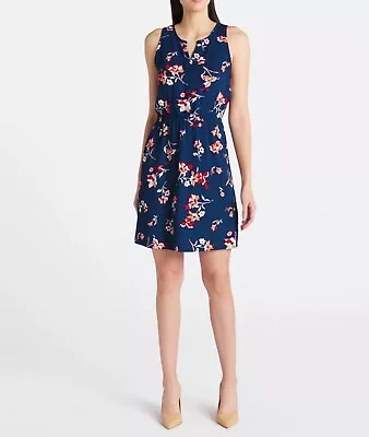 41 Hawthorn Trisha Split Neck Dress Navy Size Small NWT Stitch Fix • $23.95