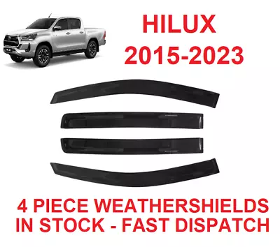 Smoke Black Weathershields Sun Visors Protector To Suit TOYOTA HILUX N80 2015-23 • $99.99