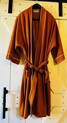 Munsingwear Burnt Orange VTG Dacron Polyester House Robe One Size (S-XL) • $39