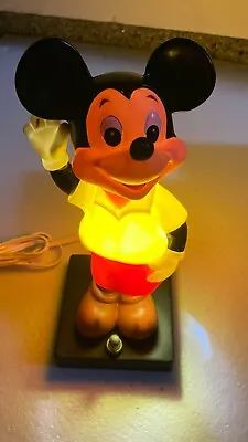 RARE Vintage 1970's Disney Mickey Mouse Bobble Table Lamp Model MM-I Japan Made • $59.99