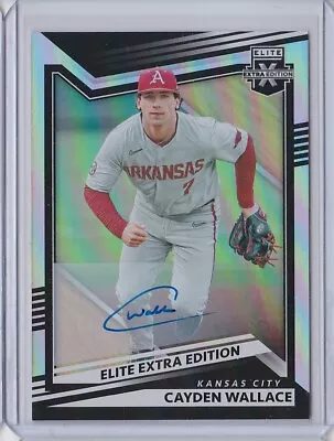 2022 Panini Elite Extra Edition CAYDEN WALLACE Kansas City Royals On-Card AUTO • $3.99