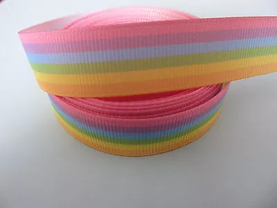 Grosgrain Pastel Rainbow Ribbon 5/8  1.5  1  • £1.80