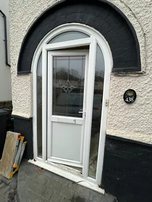 Arched Upvc Front Door Curved Tall Pvc Pvcu External Exterior Sidelights Used • £462.45