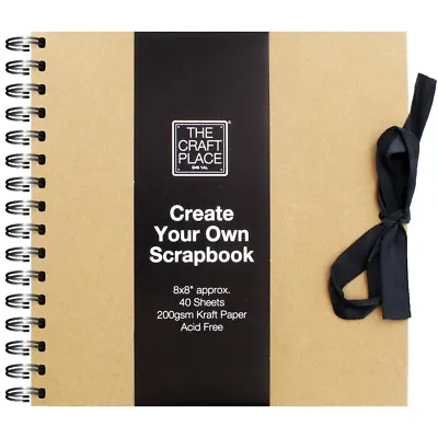 £5 • Buy Create Your Own Kraft Scrapbook - 8 X 8 Inches, Art & Craft, Brand New