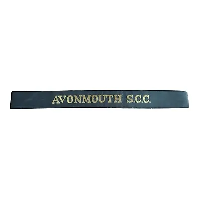 Avonmouth S.C.C. Sea Cadet Corps Full Length Navy Cap Tally • £6.99