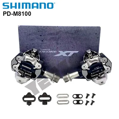 New Shimano Deore XT PD-M8100 SPD XC MTB Mountain Bike Clipless Pedals & Cleats • $65.99