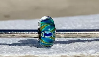 Amazing Rare Trollbeads Peacock Unique Glass Bead OOAK HTF! • $75