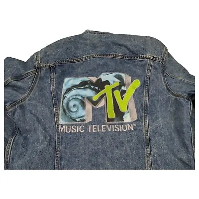 Vintage MTV Music Television Denim Jean Jacket Rare Retro • $189.97