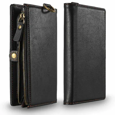 For Samsung S21+ Ultra Note 20 S10 S9 Plus Leather Zipper Wallet Card Case Cover • $41.79