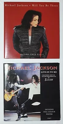 2 Michael Jackson 7  Singles Inc.posters - Will You Be There+Give In To Me • £7.99