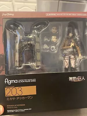 Figma Attack On Titan: Mikasa Ackerman #203 Action Figure Japan Import Pre Owned • $68