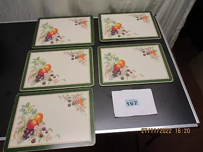 £6 • Buy 5 Cloverleaf Laminated Table Mats - M&S Ashberry