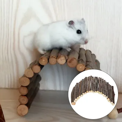 £7.32 • Buy Wooden Arch Bridge Hamster Ladder Rabbit Small Animals Pet Cage Accessories( Bgs