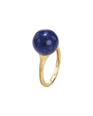 $1270 Marco Bicego 18K Yellow Gold Lapis Africa Ring 6 Italy • $570