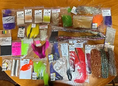 36 Pieces Assorted Fly Tying Materials Marabou Chenille Feathers Flashabou Lot K • $12.99