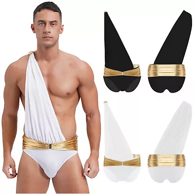 Mens Roman Jumpsuit Ancient Greek Masquerade Cupid Costume Integrated Briefs • $12.82