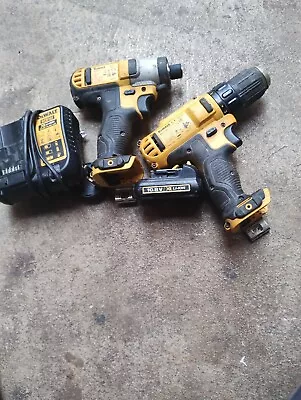 Dewalt 12v Drill Set Impact Driver Combi Drill Charger And 1 Battery  • £91.89