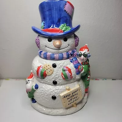 Vtg Shoebox Maxine Snowman Cookie Jar Signed Hallmark J Wagner GUC • $30