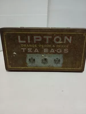 Lipton Old Metal Tea Box Empty • $12.95