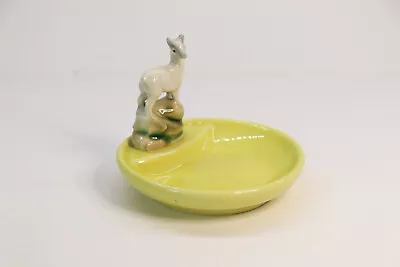 Vintage Wade Whimtray Llama Base Yellow Porcelain Trinket Pin Dish 1960 VGC • £13.25