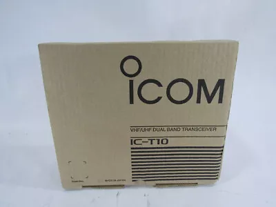 U13404 Never Used ICOM IC-T10 VHF UHF Dual Band Transceiver - Damp Box • $159