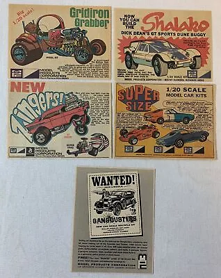 Lot Of Five 1960s-70s MPC Model Ads ~ Gangbusters Zingers Shalako More • $17.96