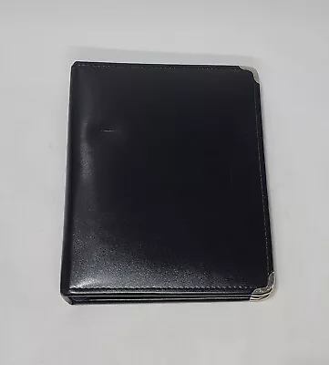 Day Runner 1998 Vintage Black Leather 3 Ring Monthly Personal Planner • $10.50