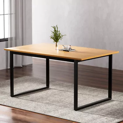 Dining Table 6 Seater Kitchen Cafe Rectangular Wooden Table 150CM • $182.75