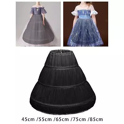 3 Hoop Petticoat Slip Baroque Skirt Victorian Bustle Petticoat Cage Pannier For • $23.76