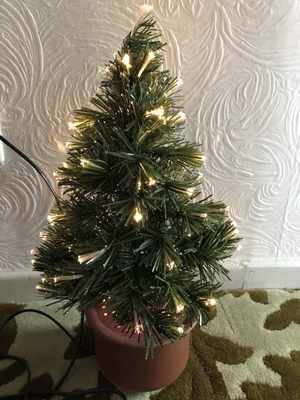 £2 • Buy 47cm Fibre Optic Christmas Tree Decoration Lights