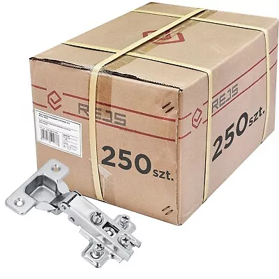 35mm KITCHEN CUPBOARD WARDROBE STANDARD DOOR HINGES FULL OVERLAY 1 - 250pcs • £89.95