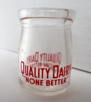 Miniature Quality Dairy Milk Creamer Glass Bottle Jar • $14.95