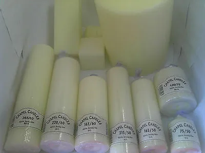 £13.99 • Buy High Quality Ivory Church Candles (pillar Candle) Many Sizes Availiable