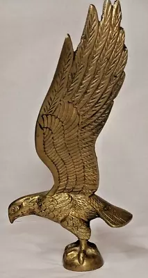 Vtg Brass Eagle In Flight 9.5   Tall  & 7  Wingspan Large Ornamental Figure • $49.99