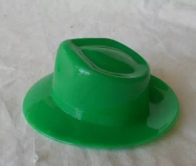 Vintage Mini Plastic Salesman's Fedora-Green • $15