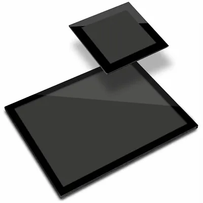 £19.99 • Buy Glass Placemat  & Coaster - Black 90 Colour Block  #44302