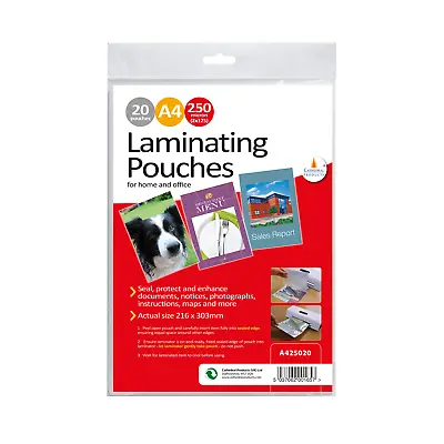 A4 250 Micron Laminating Pouches - 20 50 100 Or 150 Pack Options Available • £7.99