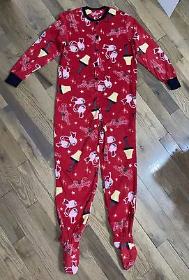 $13 • Buy A CHRISTMAS STORY Large(11-13)Union Suit One Piece Footie Footed Pajamas, Red