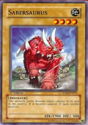 Sabersaurus - SD09-EN003 - Common - 1st Edition - YuGiOh • £0.99